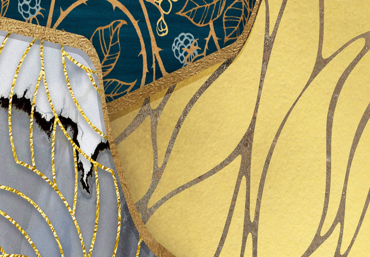 Glezna ar abstrakciju: kalniem un saulrietu - Burvīgā zeme, 128347 G-ART.