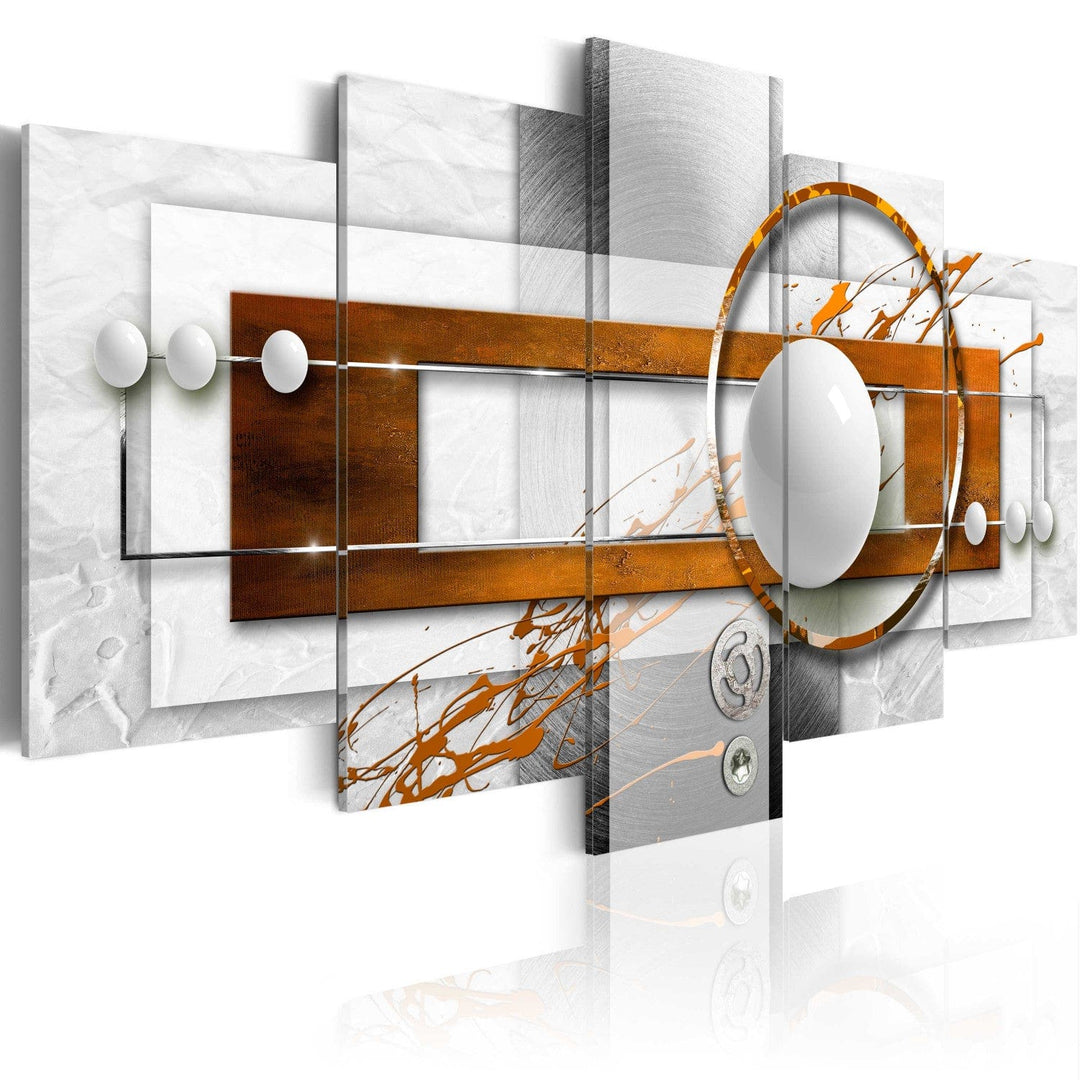 Glezna ar abstrakciju uz pelēka fona - Enerģija, 62461, (x5) G-ART