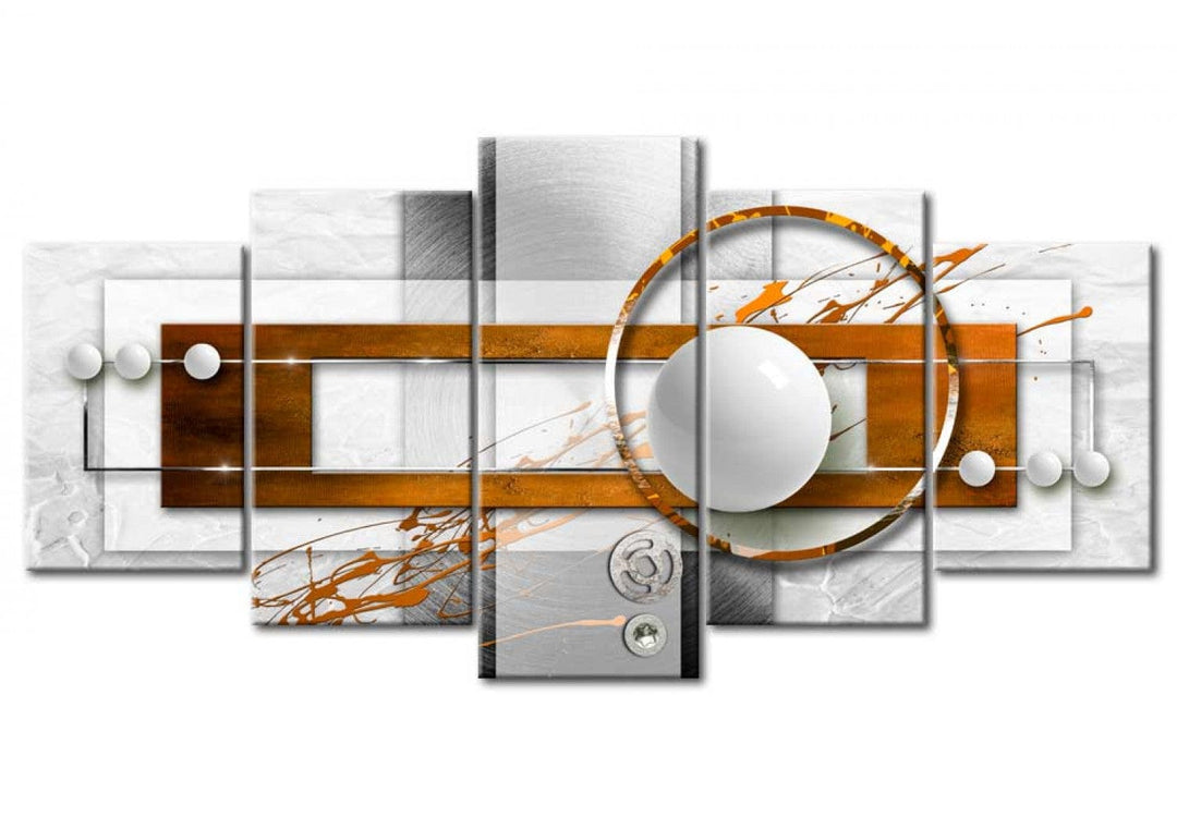 Glezna ar abstrakciju uz pelēka fona - Enerģija, 62461, (x5) G-ART