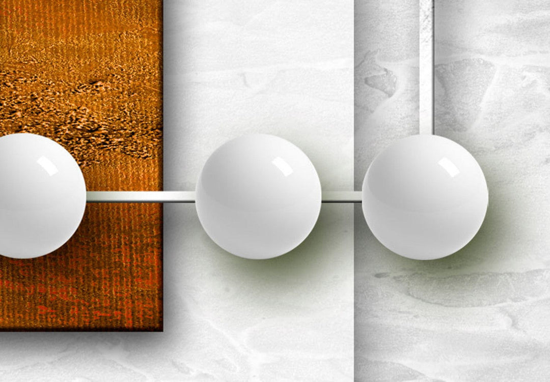 Glezna ar abstrakciju uz pelēka fona - Enerģija, 62461, (x5) G-ART