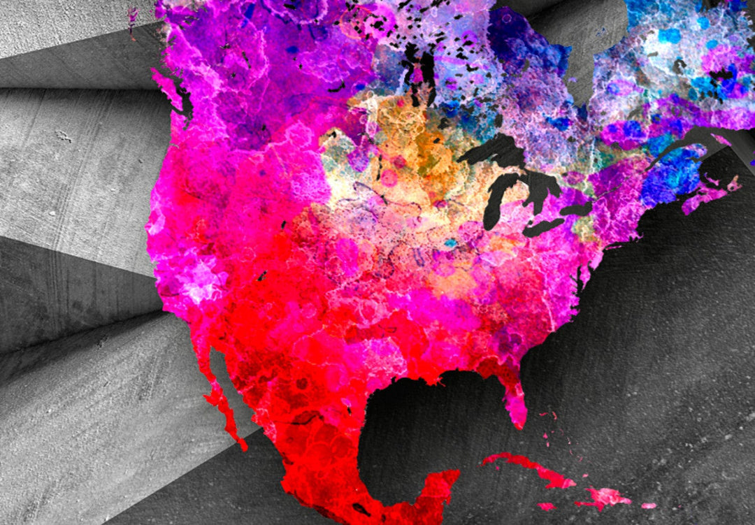 Glezna ar abstrakta karti uz 3d fona - Kubiskā pasaule, 93805m (x1) G-ART.