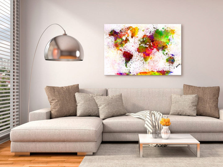 Glezna ar daudzkrāsainu pasaules karti - Mākslinieciskā pasaule, 91200 G-ART.