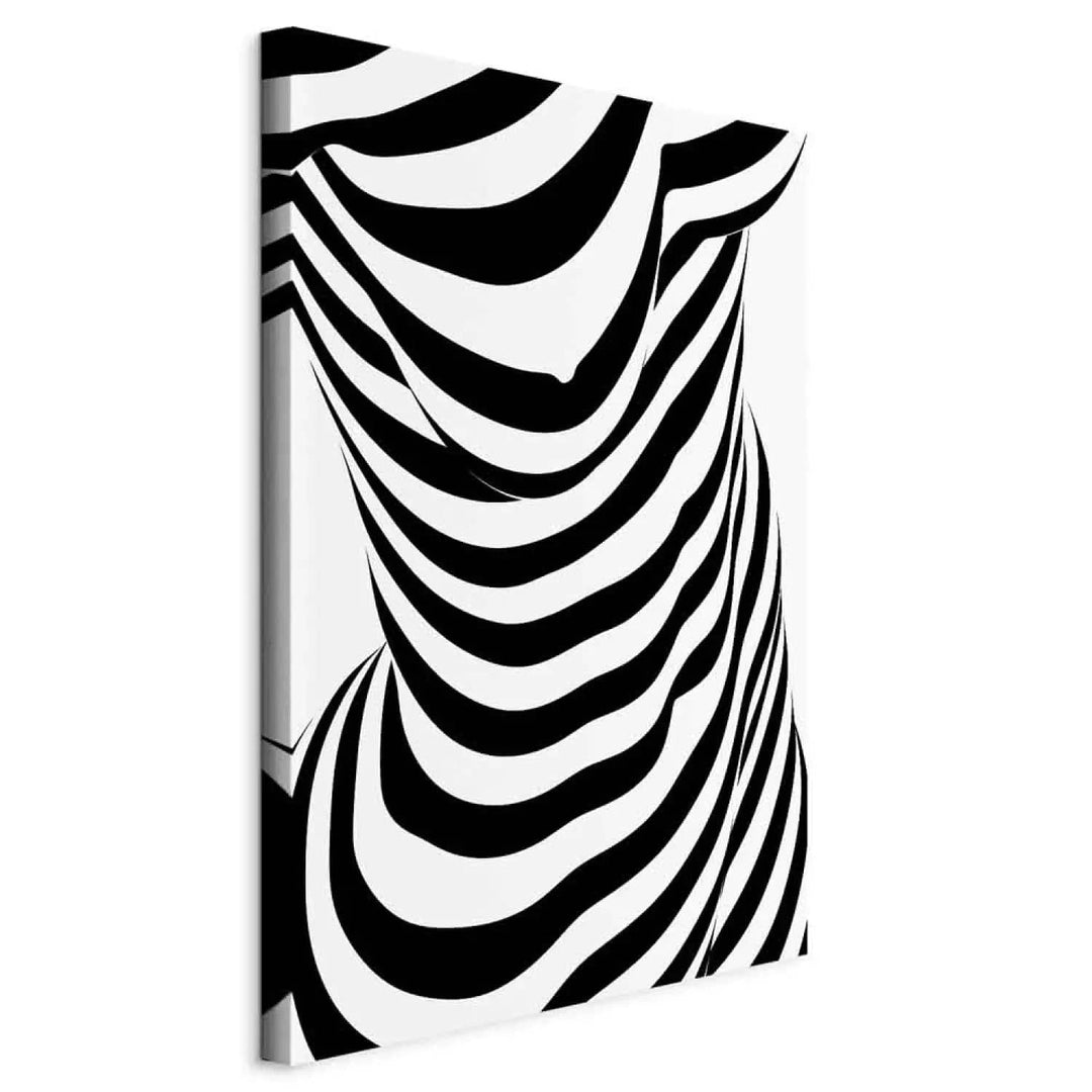 Kanva ar abstrakta rakstu - Sieviete-zebra, 117075, melnbalta ART XL