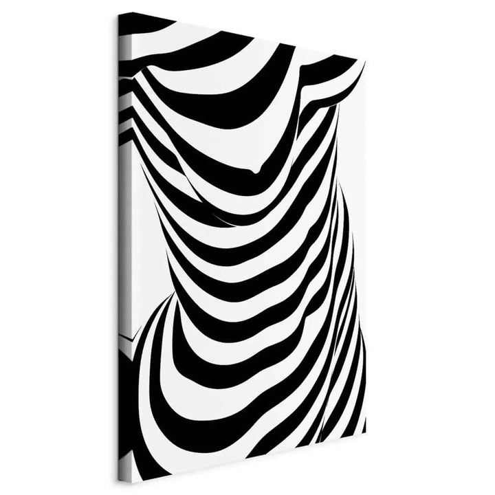 Kanva ar abstrakta rakstu - Sieviete-zebra, 117075, melnbalta ART XL