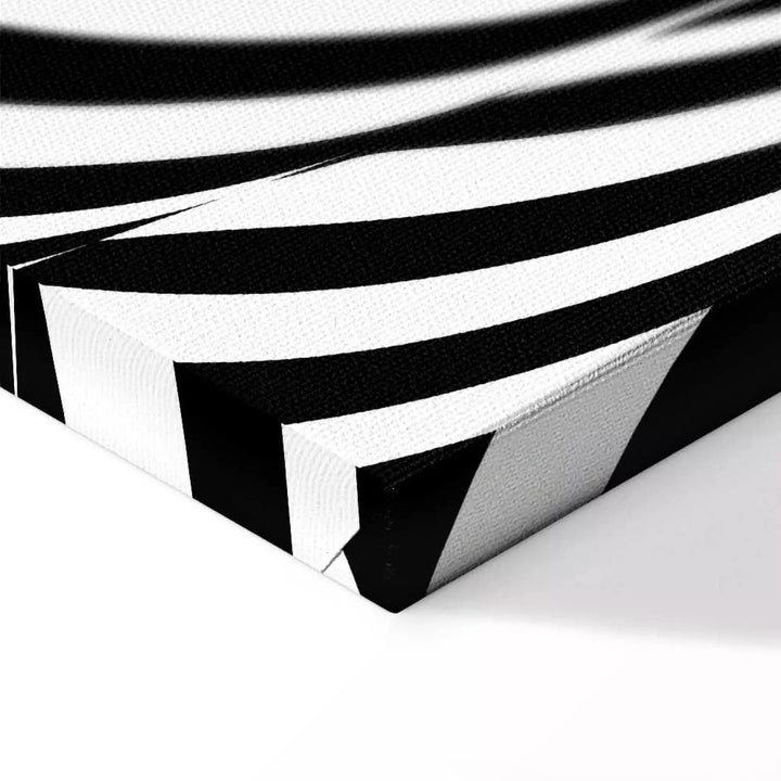 Kanva ar abstrakta rakstu - Sieviete-zebra, 117075, melnbalta ART XL