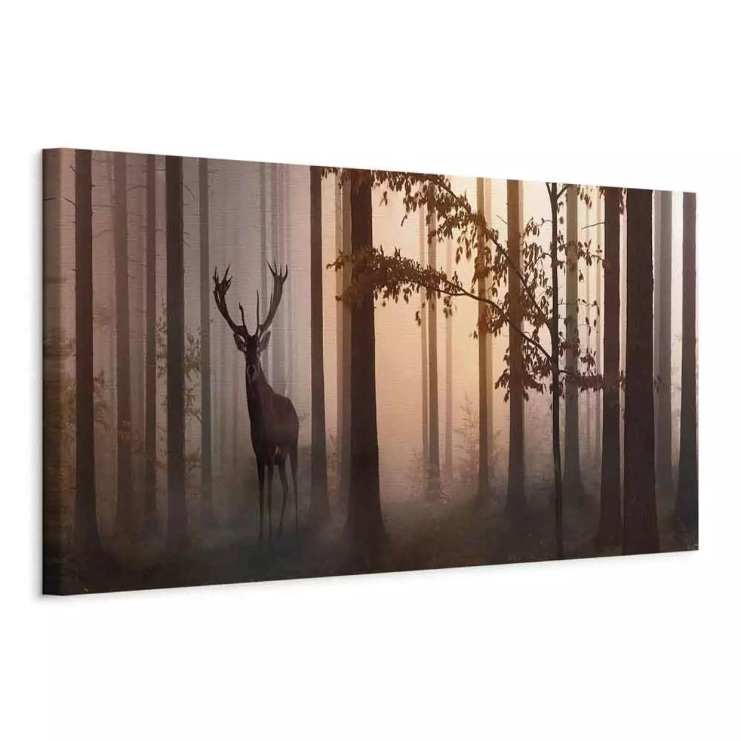 Kanva ar dabu - Rīts mežā (brūnos toņos), 150016 - viesistabai ART XL