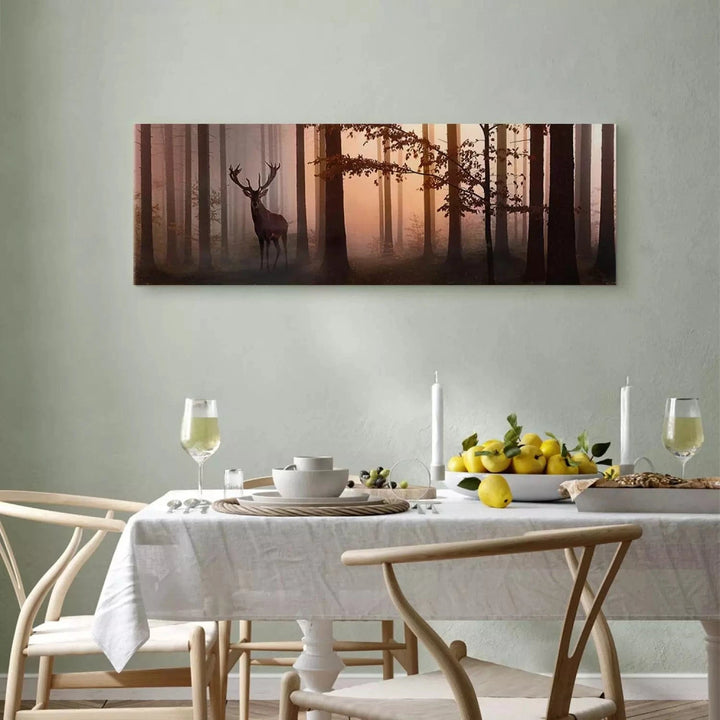 Kanva ar dabu - Rīts mežā (brūnos toņos), 150016 - viesistabai ART XL