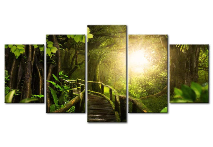 Glezna ar dabu zaļā krāsā - Maģiskie džungļi, (x5), 92632 G-ART