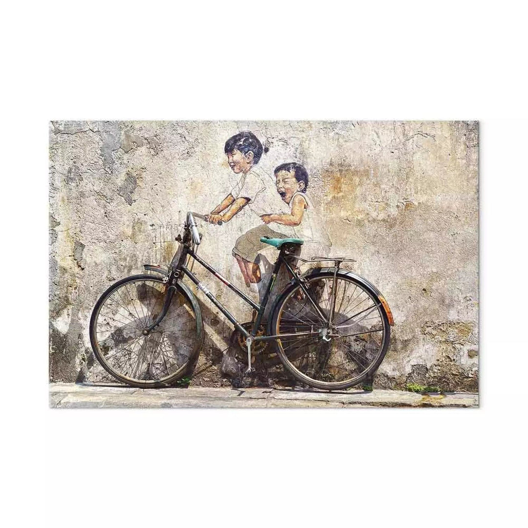 Glezna ar grafiti - vintāžas velosipēds, (x 1), 130427 G-ART