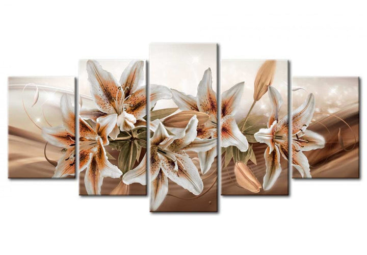 Glezna ar lilijam brūnos toņos - Brūnā grācija, 93796 (x5) G-ART