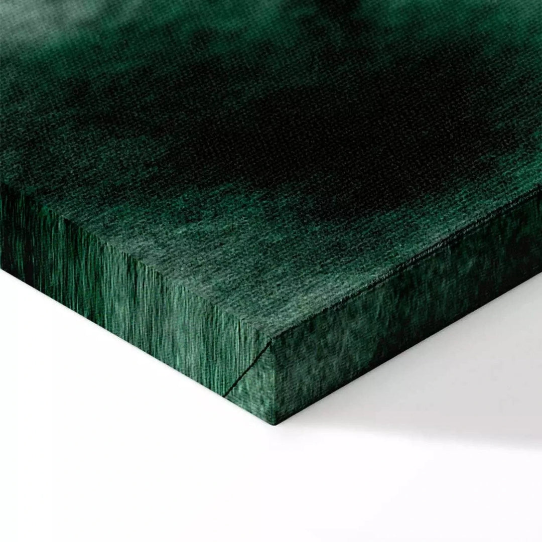 Glezna ar mežu - Skandināvijas miglainais mežs zaļā krāsā, 134603 ART XL