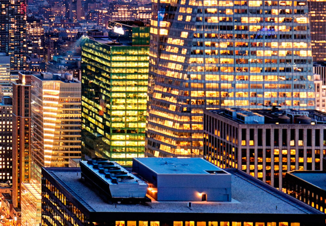 Glezna ar nakts Ņujorku - Pilsētas atmoda, 91064 G-ART.