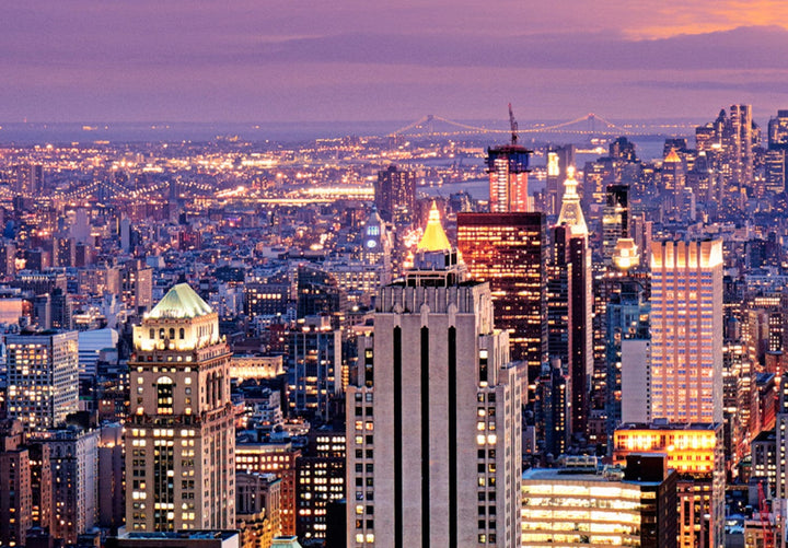 Glezna ar nakts Ņujorku - Pilsētas atmoda, 91064 G-ART.