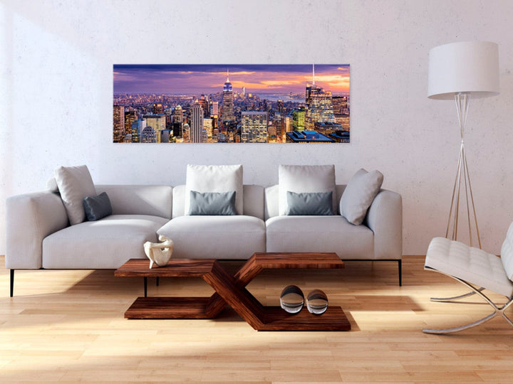 Glezna ar nakts Ņujorku - Pilsētas atmoda, 91064 G-ART.
