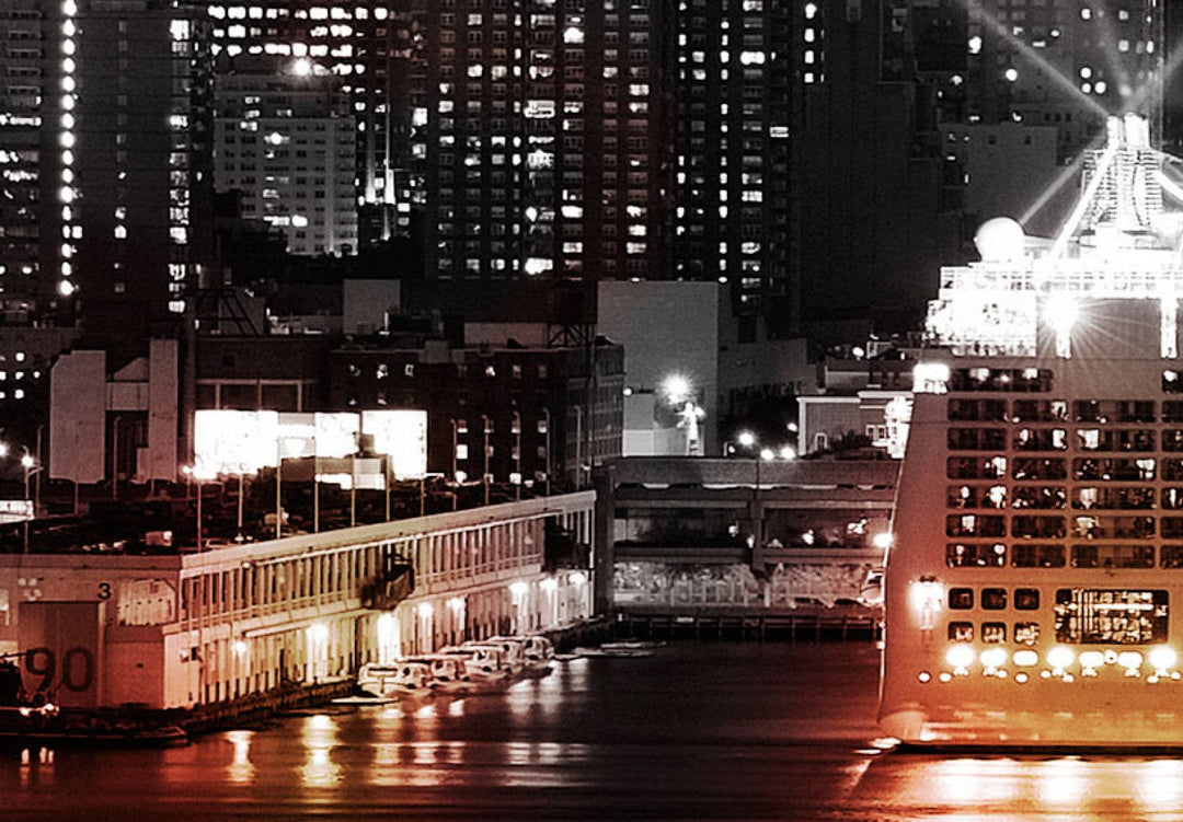 Glezna - ar Ņujorku uz tumši pelēka fona, 50048 G-ART.