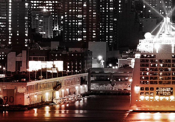 Glezna - ar Ņujorku uz tumši pelēka fona, 50048 G-ART.