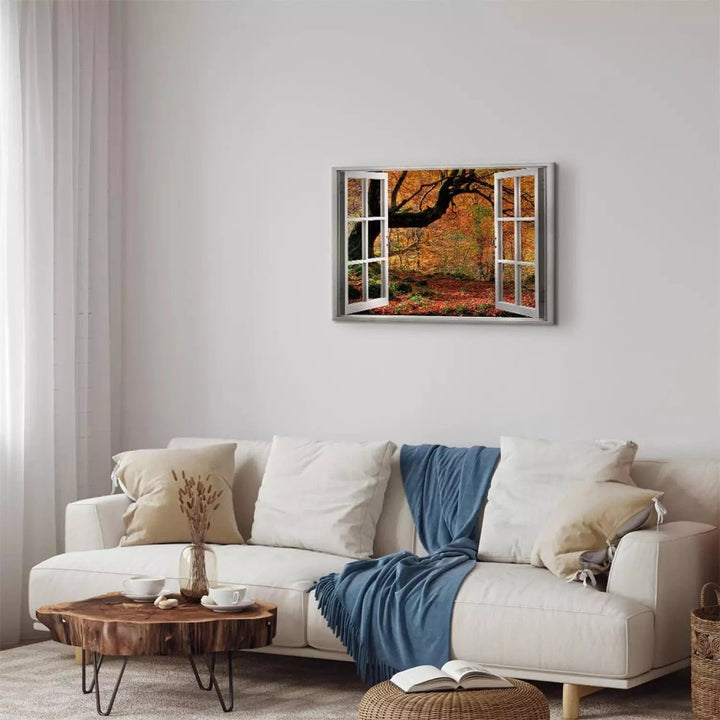 Kanva ar rudens ainavu - Silts novembris dzeltenos toņos, 125000 ART XL