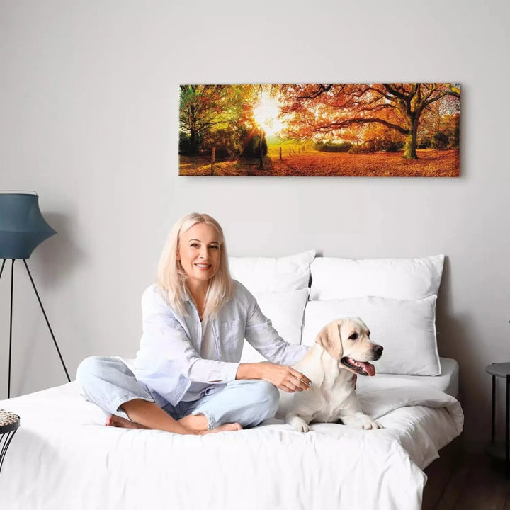 Kanva ar rudens dabu - Rudens burvība, (x 1) - rudens zelta krāsas G-ART