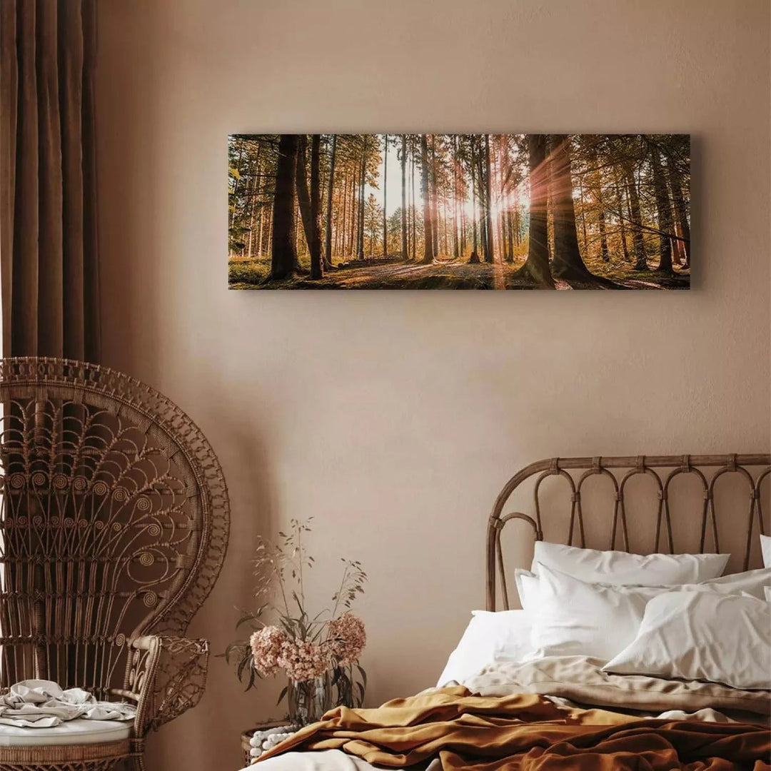 Kanva ar saulainu mežu - Mazie dabas brīnumi, (x 1), zaļā krāsā G-ART