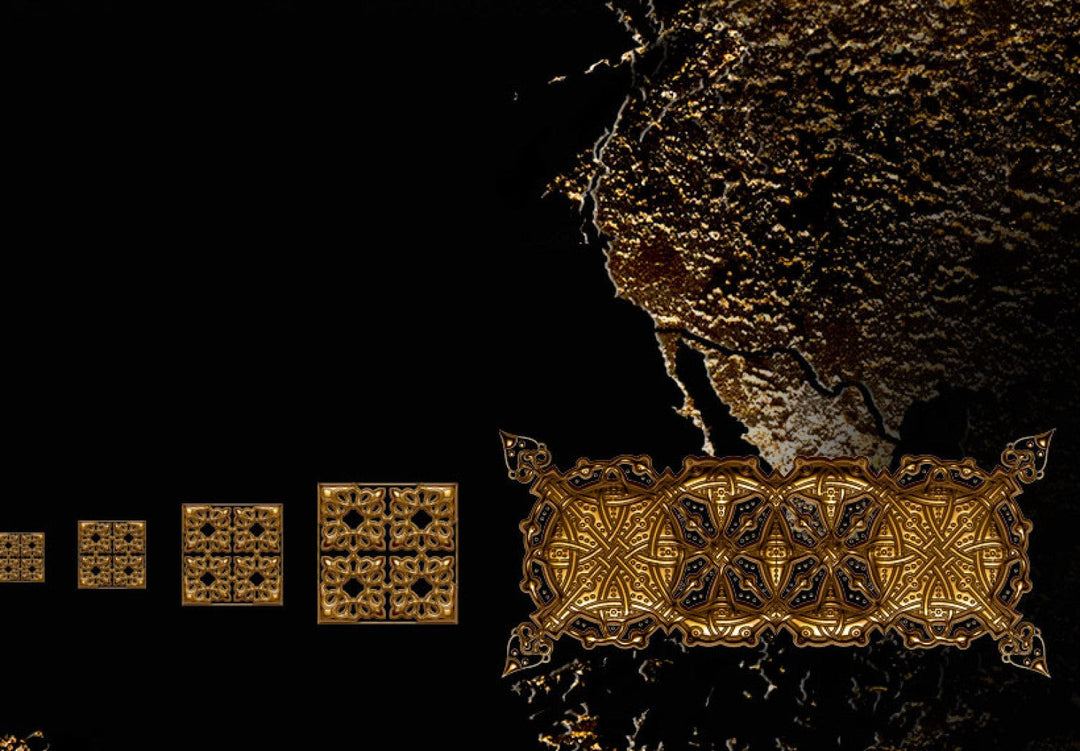 Glezna ar ziloņiem uz tumša fona - Brūnie ziloņi, 50000 (x 5) G-ART