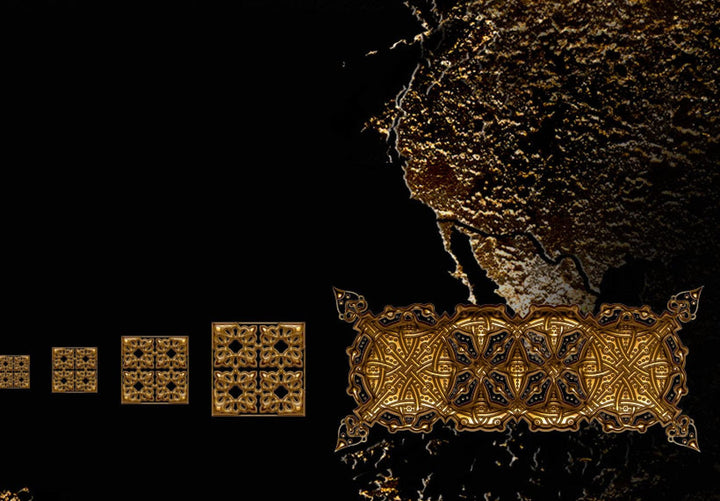 Glezna ar ziloņiem uz tumša fona - Brūnie ziloņi, 50000 (x 5) G-ART