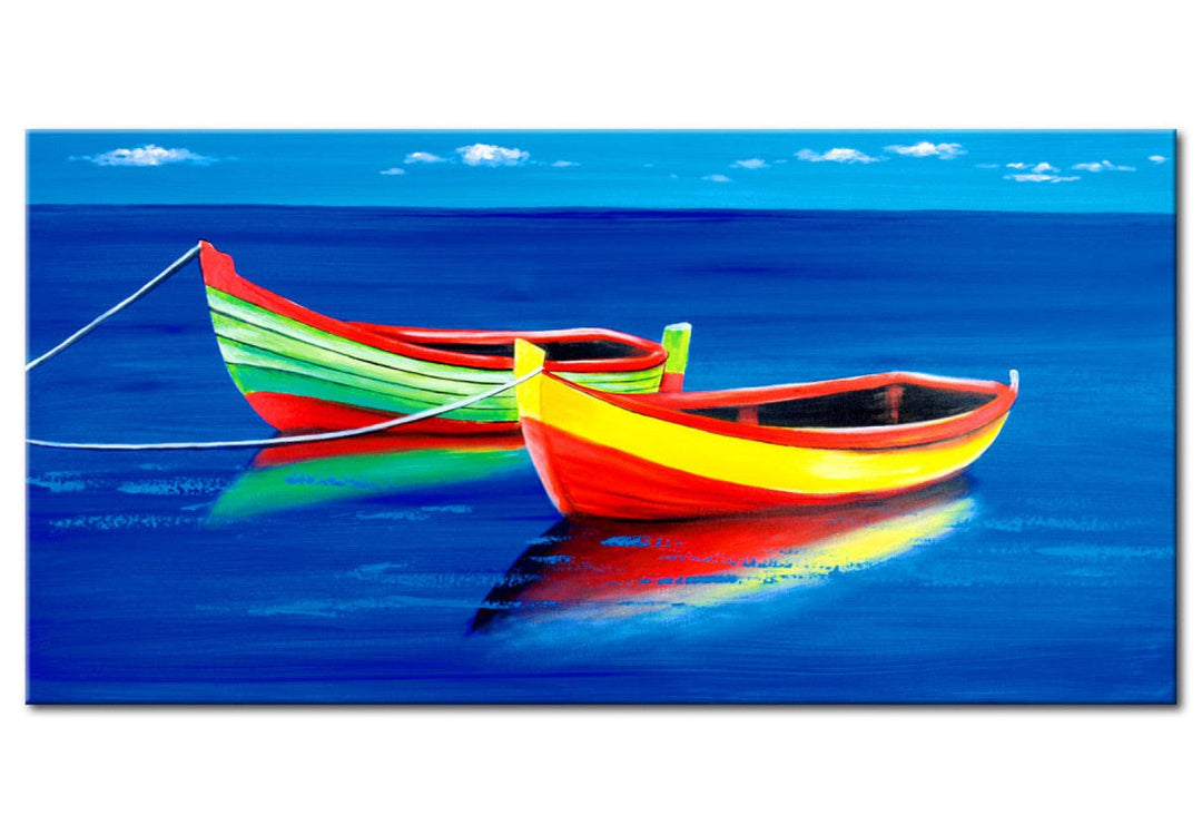 Glezna ar zīmētu laivu - Dziļuma klusums (x1) - 49560 G-ART.