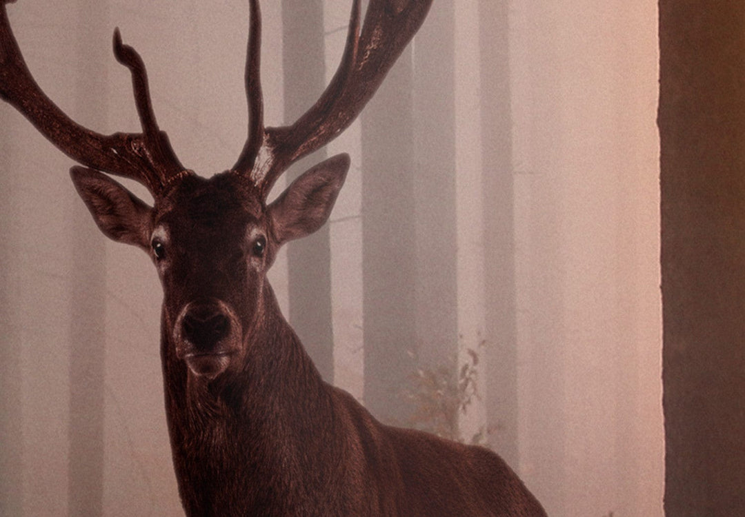 Glezna - Briedis mežā, (x 5), brūna, 118925 G-ART