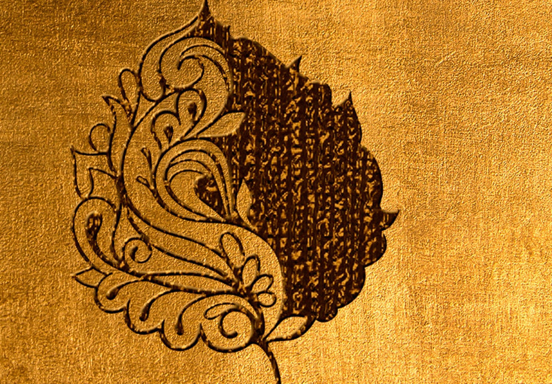 Glezna brūnos un oranža toņos austrumu stilā - Austrumu vējš G-ART