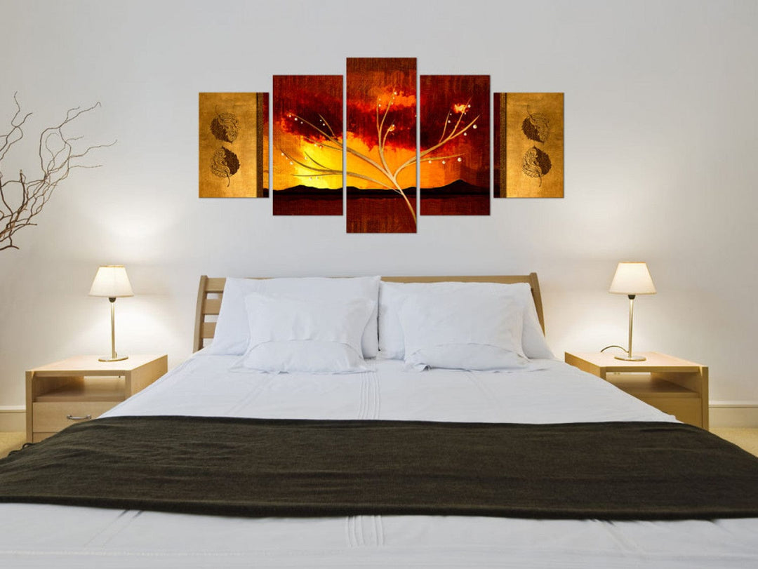 Glezna brūnos un oranža toņos austrumu stilā - Austrumu vējš G-ART