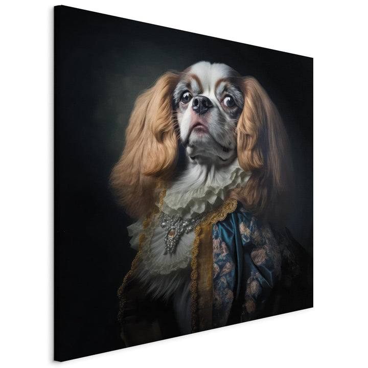 Glezna - Čārlza spaniels - lepna aristokrātiska suņa portrets - 150161 G-ART