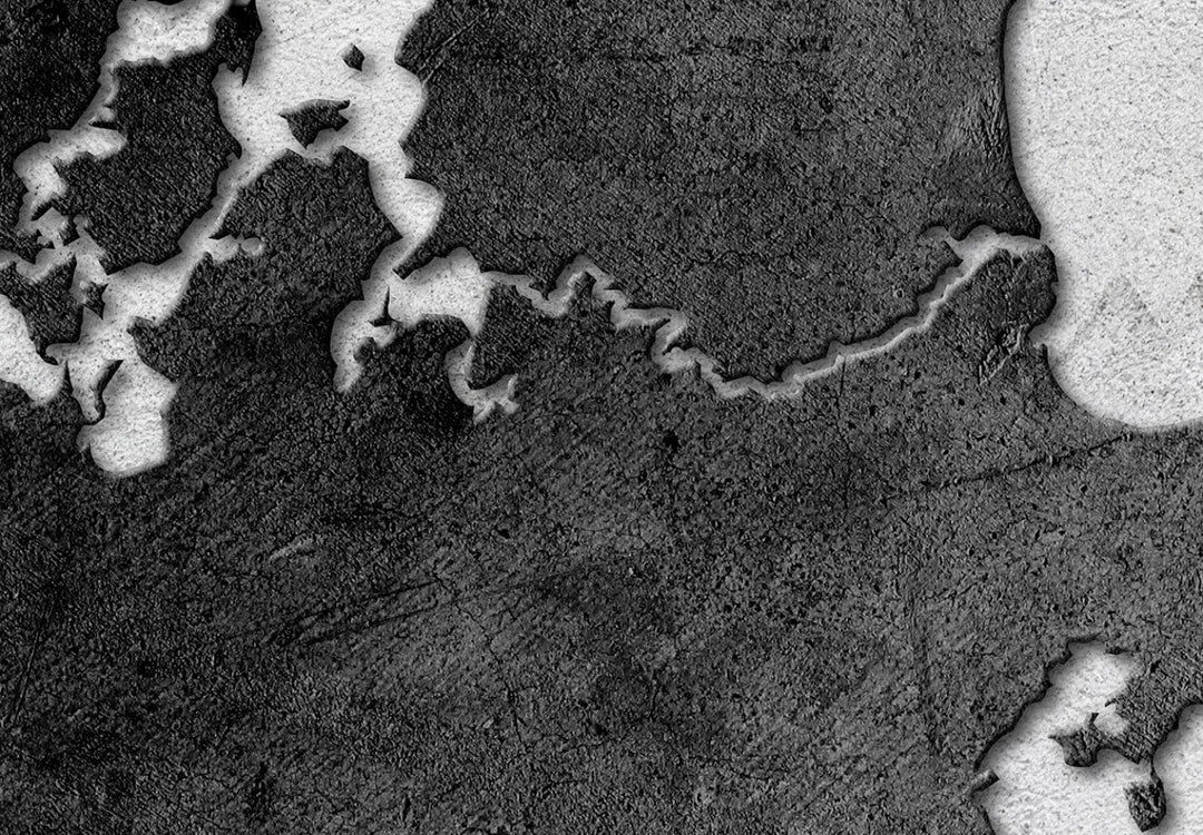 Glezna - Dānija uz akmens faktūras - Ziemeļvalstu kontūru karte, 135177 G-ART.