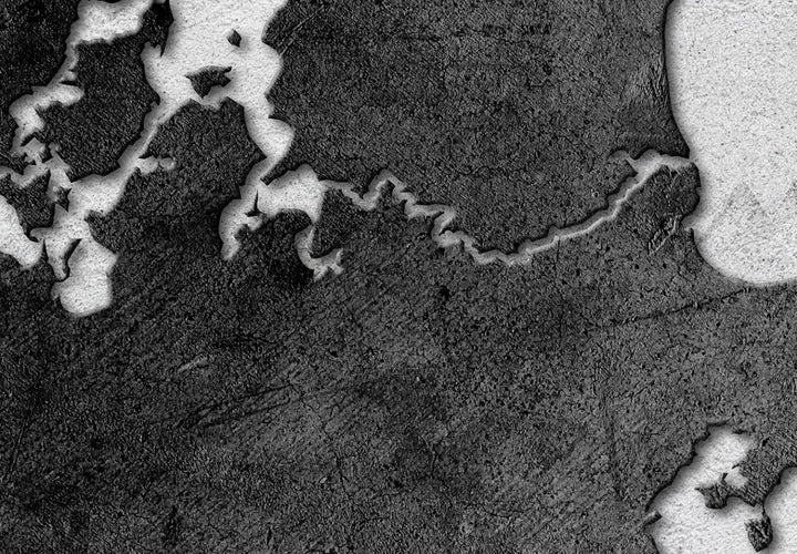 Glezna - Dānija uz akmens faktūras - Ziemeļvalstu kontūru karte, 135177 G-ART.