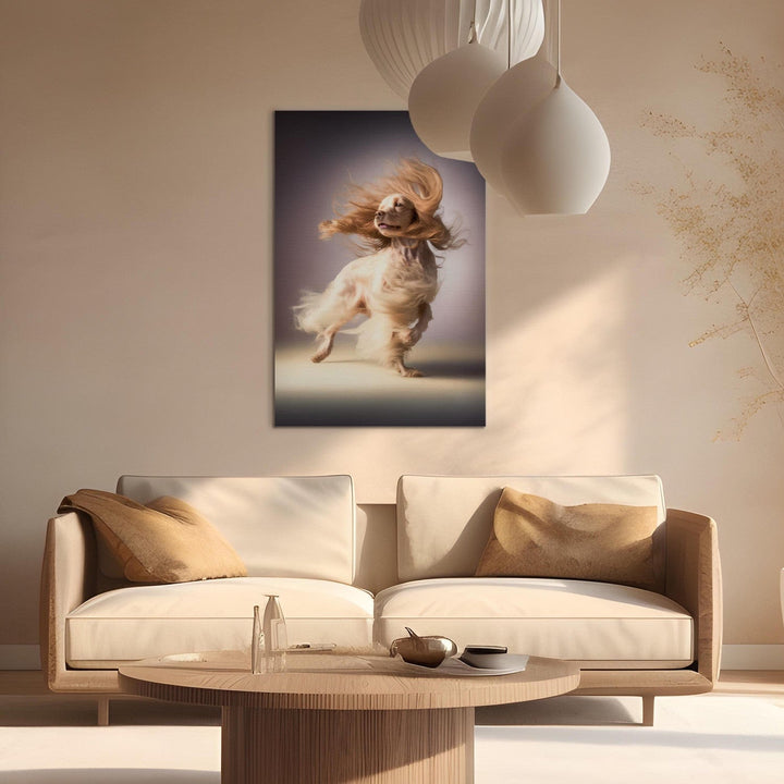 Glezna - Kokerspaniels - Garspalvainais suns vējā - 150244 G-ART
