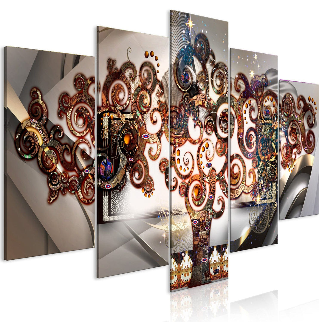 Glezna - Koks Gustava Klimta stilā - krāsaina jūgendstila abstrakcija G-ART