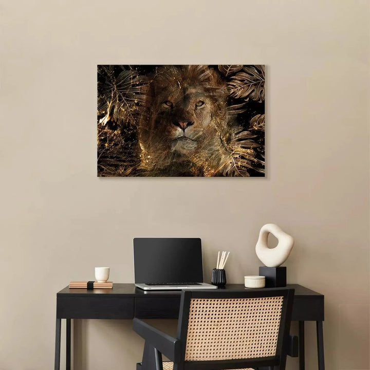 Glezna ar zelta lauvu (1 daļa), horizontāla G-ART