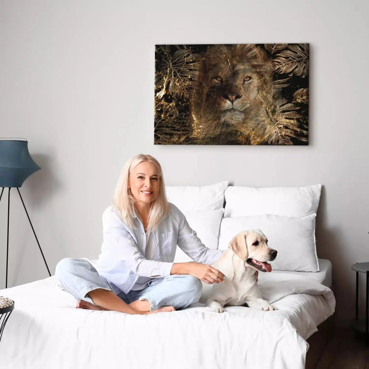 Glezna ar zelta lauvu (1 daļa), horizontāla G-ART