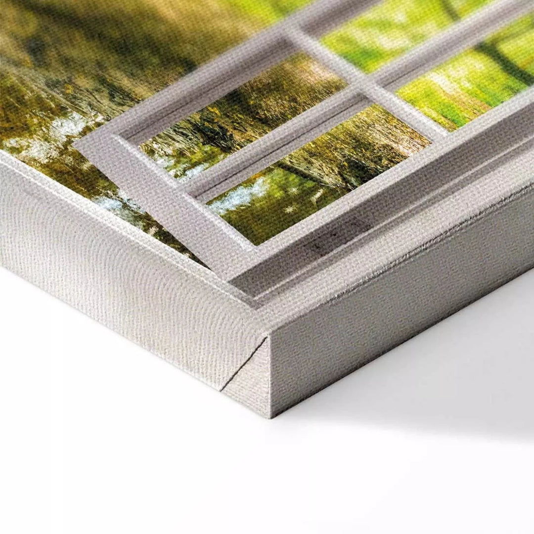 Kanva - Logs: Skats uz mežu, 105186, zaļā krāsā ART XL