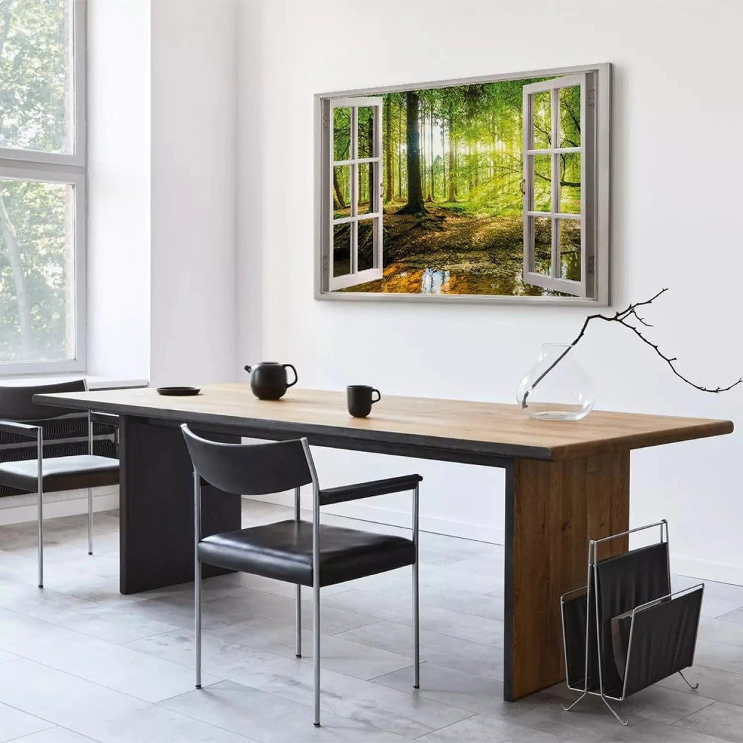 Kanva - Logs: Skats uz mežu, 105186, zaļā krāsā ART XL