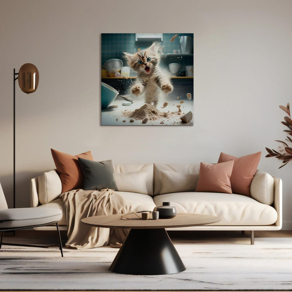 Glezna - Meinas jenotveidīgais kaķis - nobijies kaķis - 150095 G-ART