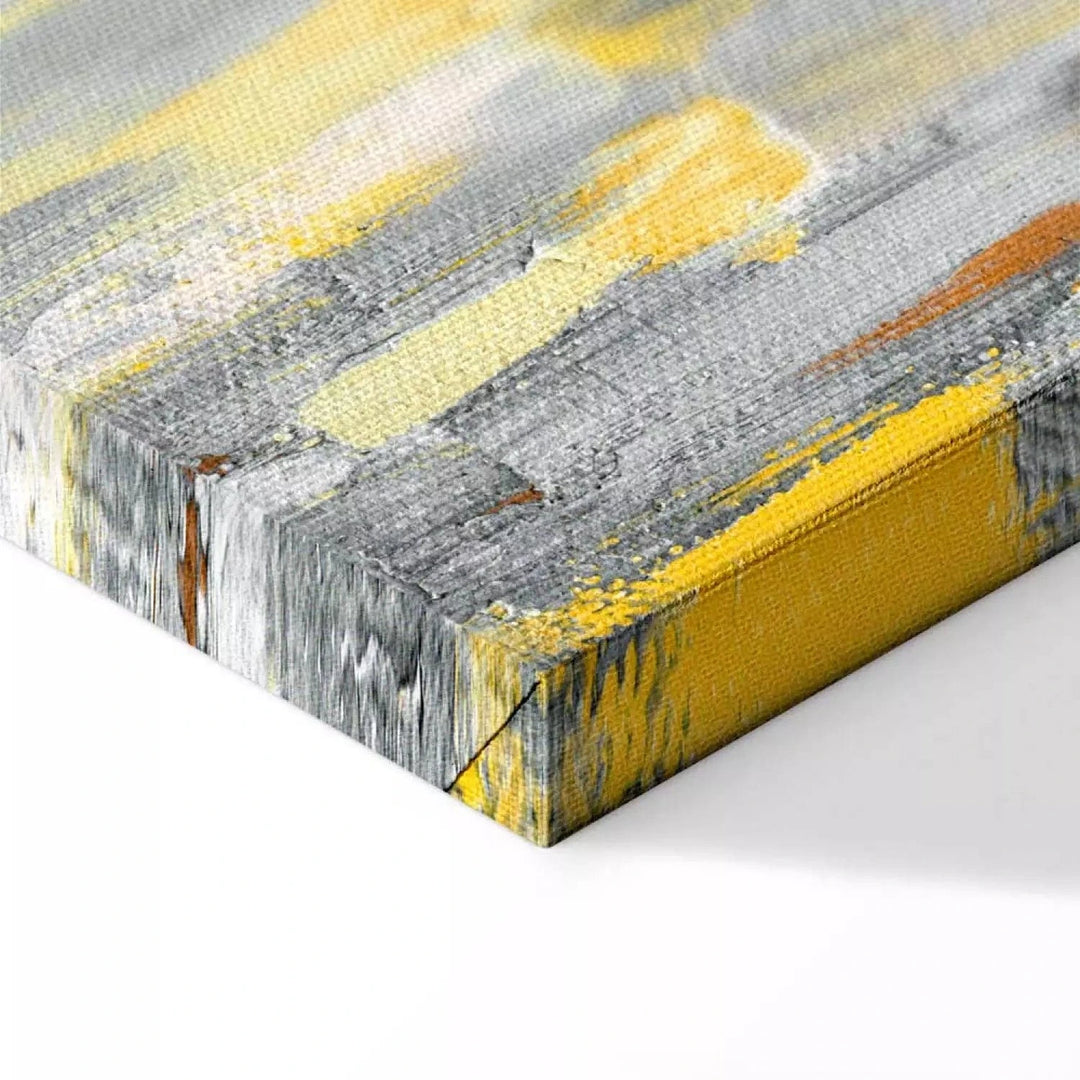 Glezna ar parīti zem lietussarga, 1-daļā, dzeltenā krāsā G-ART