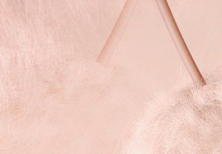 Glezna - Pasteļu boho, ar pūkainiem ziediem rozā krāsā, 151431 G-ART