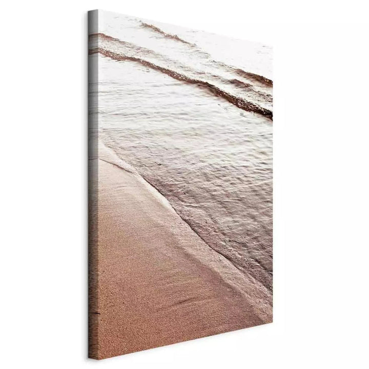 Kanva - pludmales ainava sepijas krāsā, (x1) - viesistabas interjerā G-ART