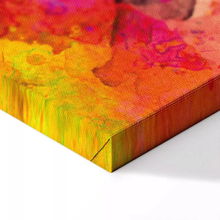 Kanva - Sievietes abstrakts portrets - Sievišķības krāsas, krāsaina G-ART