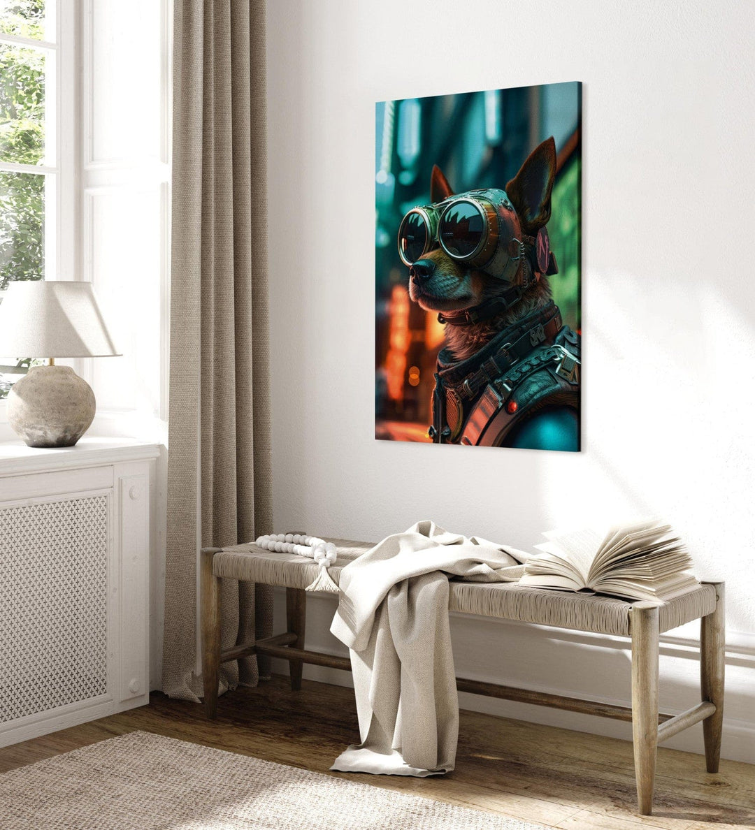 Glezna - čivava portrets kiberpanka stilā, 150133 G-ART