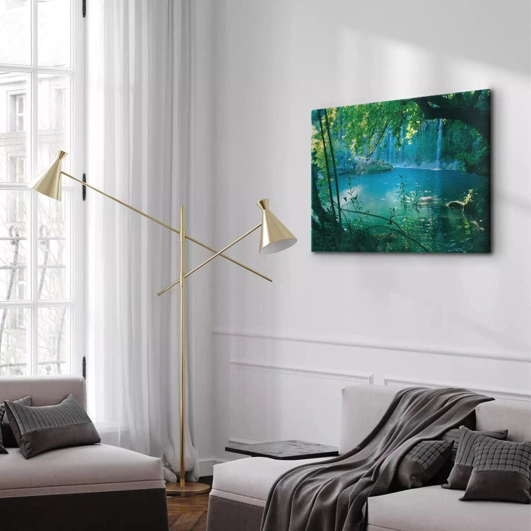 Kanva - Tirkīza paradīze – meža ainava, 128412 - dabiskas krāsas ART XL