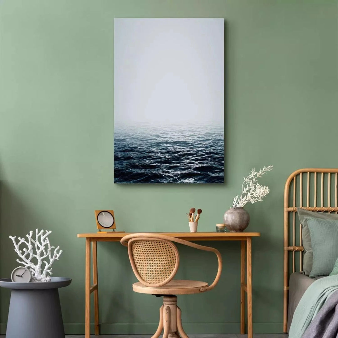 Kanva - Okeāna viņi - zilos toņos, 115121 - mierīga interjerā ART XL