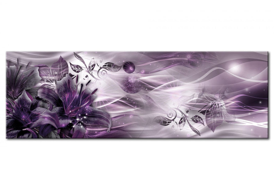Glezna violētos toņos, abstrakcija un lilijas, 92969 (x1) G-ART.