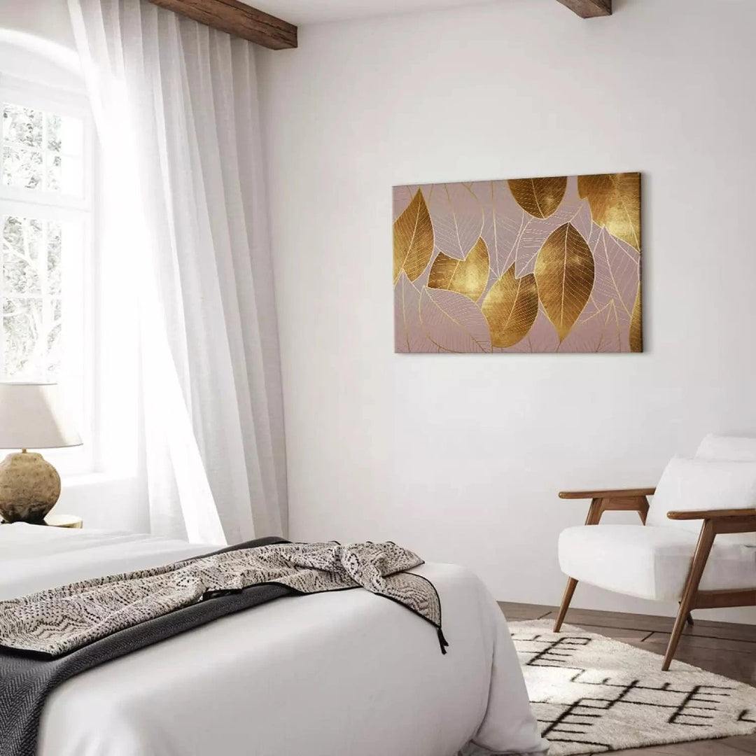 Glezna - Violeti zelta raksts ar lapām (x 1), 135692 G-ART