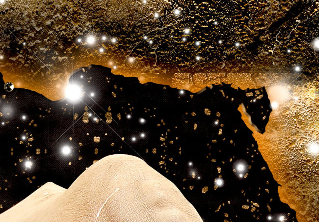 Glezna tumši brūnos toņos - Zeltains degunradzis, (x 5), 50002 G-ART