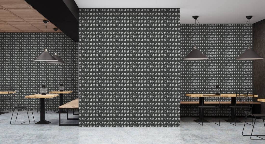Karl LAGERFELD tapetes ar profila rakstu - melnas 378423 AS Creation